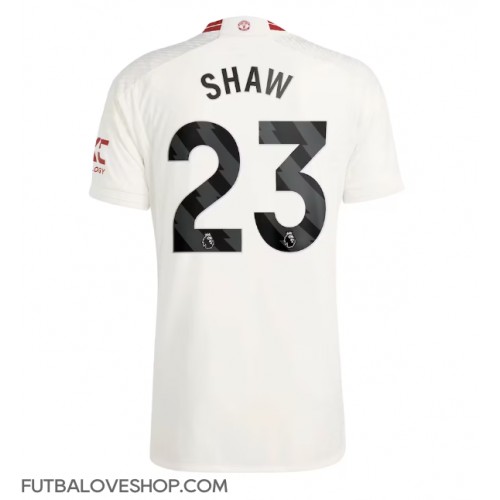 Dres Manchester United Luke Shaw #23 Tretina 2023-24 Krátky Rukáv